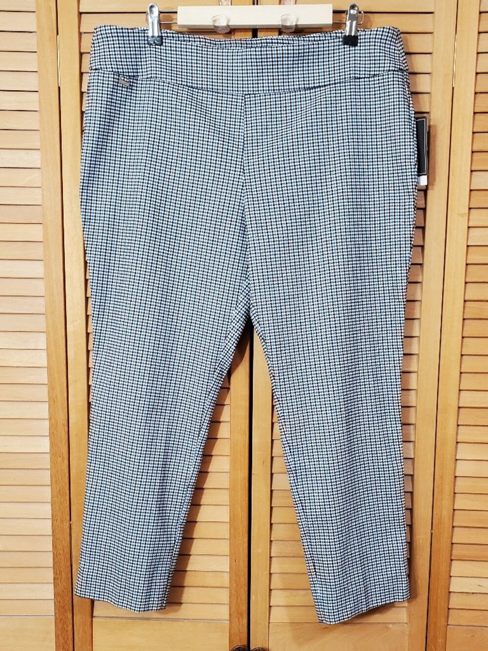 Counterparts Super Stretch Check Print Pull-On Cropped Pants PXL